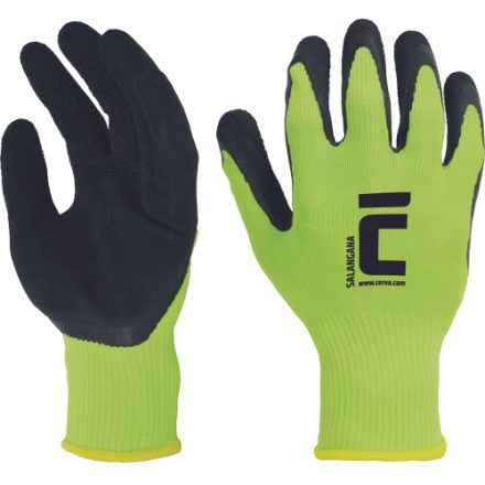 crv_0108026470100 SALANGANA kesztyű pes/latex sárga 10