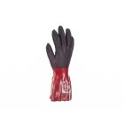 crv_0110016165080 CHERRUG kesztyű PVC nitr.fekete/piros 8