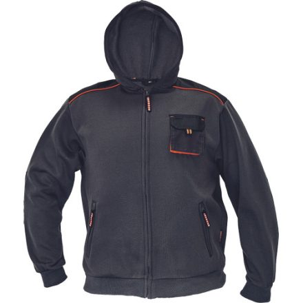 crv_0306000360005 EMERTON kapucnis pulóver fekete 2XL