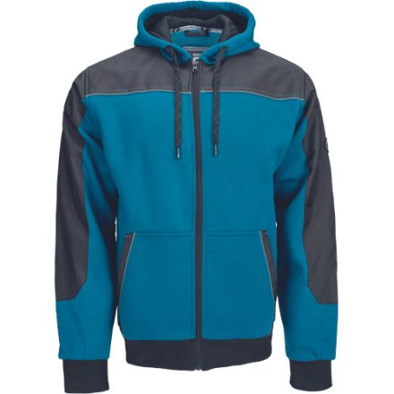 crv_0306007555001 CREMORNE kapucnis kardigán petrol kék S