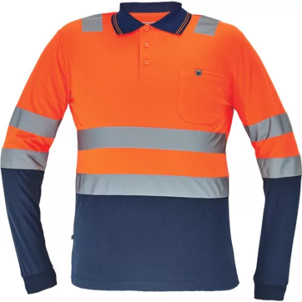 crv_0322000591004 LEON HV póló hosszú ujjú narancs/navy XL