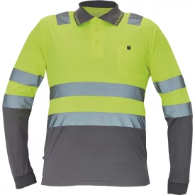   crv_0322000594008 LEON HV póló hosszú ujjú sárga/szürke5XL