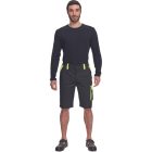 crv_0357002864064 MAX VIVO rövidnadrág fekete/sárga 64