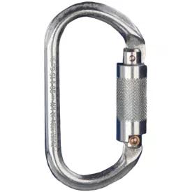 Ovális karabíner twist lock acél/cink