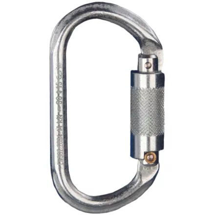 Ovális karabíner twist lock acél/cink