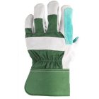 cvg_154L BŐRKESZTYŰ,SZÜRKE HASÍTÉK,DUPLA BŐR TENYÉR/ZÖLD VÁSZON_12