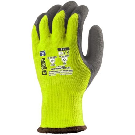 cvg_1LAFO08 EUROWINTER TÉLI SÁRGA KESZTYŰ, SZÜRKE LATEX TENYÉR_08