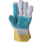 cvg_228 BŐRKESZTYŰ, DUPLA HASÍTÉKBŐR TENYÉR/SÁRGA VÁSZON_8(t_8(csgt)