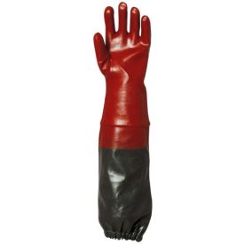   cvg_3668 MÁRTOTT PVC KESZTYŰ, BORDÓ, SAV/LÚG/OLAJÁLLÓ, 70CM HOSSZÚ_9