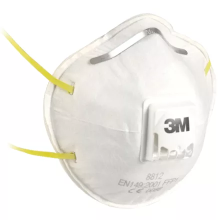 3M 8812 FFP1S RÉSZECSKESZŰRŐ SZELEPES FÉLÁLARC, 240 DB/KRT