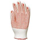 cvg_4355 KÖTÖTT PES/PAMUT FEHÉR KESZTYŰ, KÉT OLDALON KÉK PETTYEK_9