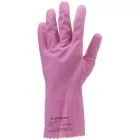 cvg_5018 HTG RÓZSASZÍN GUMIKESZTYŰ, 30CM/0,4MM, BOLYHOZOTT BELSŐ_M