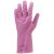 cvg_5019 HTG RÓZSASZÍN GUMIKESZTYŰ, 30CM/0,4MM, BOLYHOZOTT BELSŐ_L