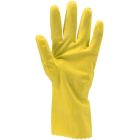 cvg_5029 HTG SÁRGA GUMIKESZTYŰ, 30CM/0,5MM, PAMUTBOLYHOZOTT BELSŐ_L
