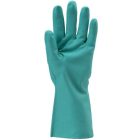 cvg_5530 MÁRTOTT ZÖLD NITRIL KESZTYŰ, VEGYSZERÁLLÓ, 33CM/0,46MM_10
