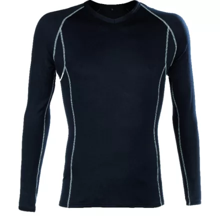 BODYWARMER FEKETE JÉGERFELSŐ, HOSSZÚ UJJÚ, RUGALMAS_XL