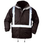 cvg_5BODNM BODYGUARD FEKETE 4/1 TÉLIKABÁT, FÉNYVISSZAVERŐ CSÍKKAL_M