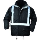 cvg_5BODNXL BODYGUARD FEKETE 4/1 TÉLIKABÁT, FÉNYVISSZAVERŐ CSÍKKAL_XL