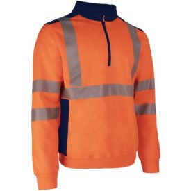 cvg_5FRI17000L FRISS FLUO NARANCS/SÖTÉTKÉK PULÓVER_L