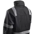 cvg_5SEC0102XL SECURITE FEKETE TÉLIKABÁT FÉNYVISSZAVERŐ CSÍKOKKAL_2XL