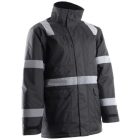 cvg_5SEC0103XL SECURITE FEKETE TÉLIKABÁT FÉNYVISSZAVERŐ CSÍKOKKAL_3XL