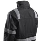 cvg_5SEC0103XL SECURITE FEKETE TÉLIKABÁT FÉNYVISSZAVERŐ CSÍKOKKAL_3XL