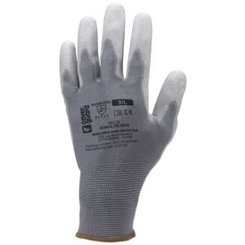   cvg_6026 SZÜRKE PRECÍZIÓS POLIÉSZTER KESZTYŰ, PU MÁRTOTT TENYÉRREL_6