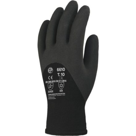 cvg_6611 SZERELŐKESZTYŰ, TÉLI, FEKETE HP LATEX TENYÉR, 3/4 HÁT_11