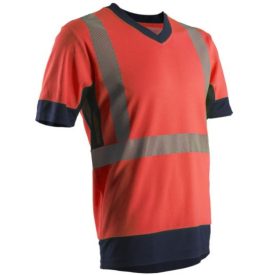 cvg_7KOMRL KOMO HI-VIZ PIROS RÖVID UJJÚ PÓLÓ_L