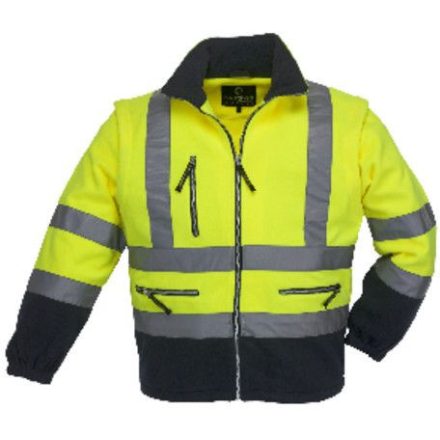 cvg_7PSTYXXL FLUO PULÓVER LEVEHETŐ UJJÚ SÁRGA/KÉK_XXL (ST)