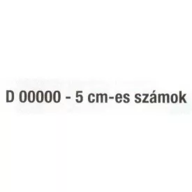 5 cm-es szám (0-9- ig) fekete színben D 00000