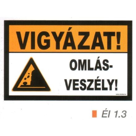 Vigyázat! Omlásveszély! ÉL 1.3