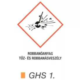 Robbanóanyag Tüz- és robbanásveszély ghs 1
