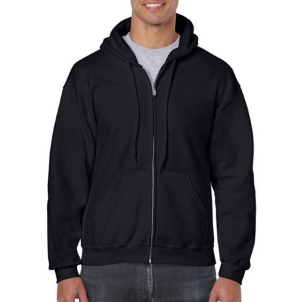 gi18600bl-s, GILDAN FULL ZIP (GI18600)  férfi pulóver poliészter/pamut zsebes végig zipzáras
