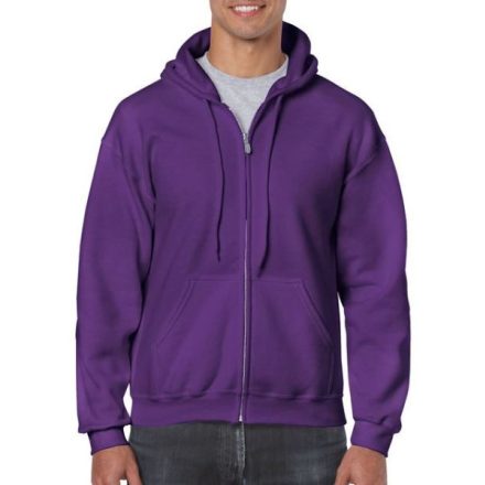gi18600pu-s, GILDAN FULL ZIP (GI18600)  férfi pulóver poliészter/pamut zsebes végig zipzáras
