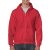 gi18600re-s, GILDAN FULL ZIP (GI18600)  férfi pulóver poliészter/pamut zsebes végig zipzáras