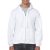 gi18600wh-s, GILDAN FULL ZIP (GI18600)  férfi pulóver poliészter/pamut zsebes végig zipzáras
