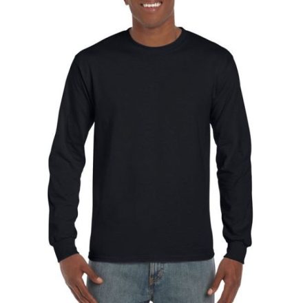 gi2400bl-s, GILDAN ULTRA COTTON? (GI2400) nyári rövid ujjú uniszex póló, környakas, Fekete/Black