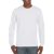 gi2400wh-s, GILDAN ULTRA COTTON (GI2400) nyári hosszú ujjú uniszex póló, környakas, Fehér/White