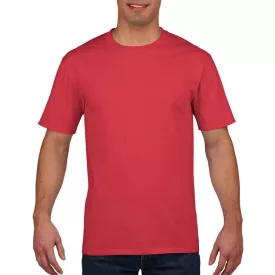   gi4100re-2xl, GILDAN (GI4100) nyári rövid ujjú férfi póló, környakas, Piros/Red színben,  méret: