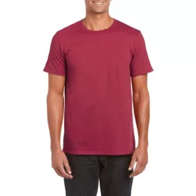  gi64000acy-2xl, GILDAN (GI64000) nyári rövid ujjú férfi póló, környakas, Cseresznyepiros/Antique