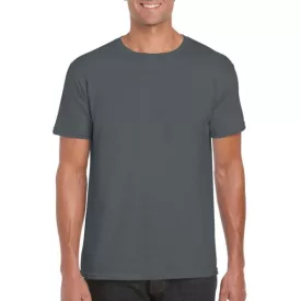   gi64000ch-2xl, GILDAN (GI64000) nyári rövid ujjú férfi póló, környakas, Szürke/Charcoal színben,