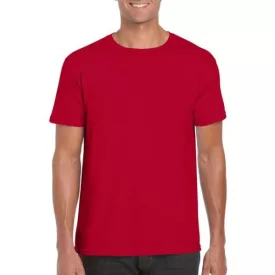   gi64000cy-2xl, GILDAN (GI64000) nyári rövid ujjú férfi póló, környakas, Cseresznyepiros/Cherry