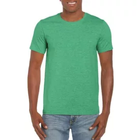   gi64000hig-2xl, GILDAN (GI64000) nyári rövid ujjú férfi póló, környakas, Hanga ír zöld/Heather