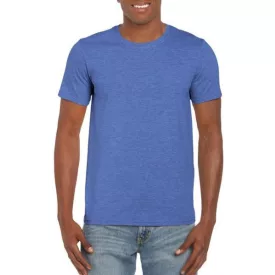   gi64000hro-2xl, GILDAN (GI64000) nyári rövid ujjú férfi póló, környakas, Hanga királykék/Heather