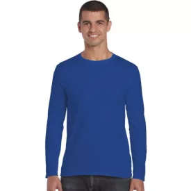   gi64400ro-2xl, GILDAN (GI64400) nyári hosszú ujjú férfi póló, környakas, Királykék/Royal s