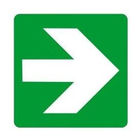 Menekülési irányt mutató, öntapadós matrica