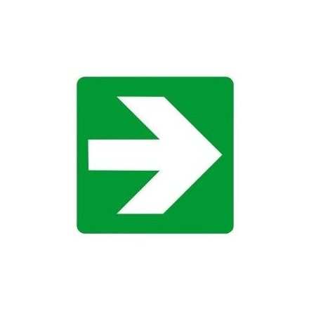 Menekülési irányt mutató, öntapadós matrica