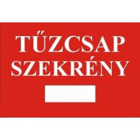 Tűzcsap szekrény helyét jelölő, öntapadós matrica