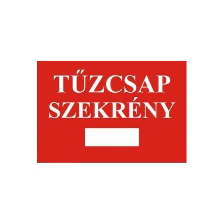 Tűzcsap szekrény helyét jelölő, öntapadós matrica